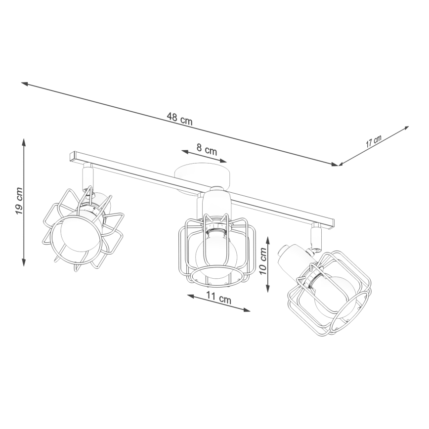 Φωτιστικό σποτ BELUCI 3xE14/40W/230V λευκό