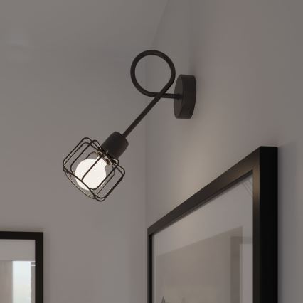 Επιτοίχιο φωτιστικό BELUCI 1xE14/40W/230V μαύρο