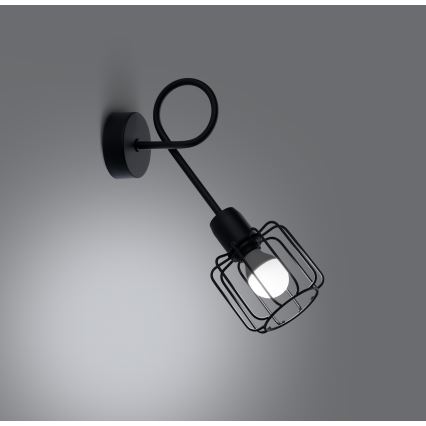 Επιτοίχιο φωτιστικό BELUCI 1xE14/40W/230V μαύρο