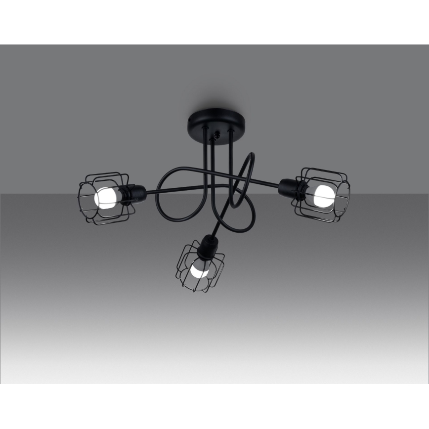 Φωτιστικό οροφής με βραχίονα BELUCI 3xE14/40W/230V μαύρο