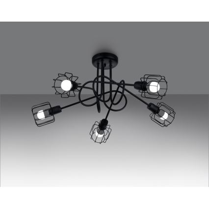 Φωτιστικό οροφής με βραχίονα BELUCI 5xE14/40W/230V μαύρο