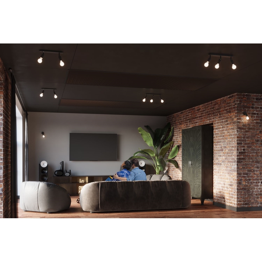 Επιτοίχιο φωτιστικό σημείου FORNES 1xE27/60W/230V μαύρο