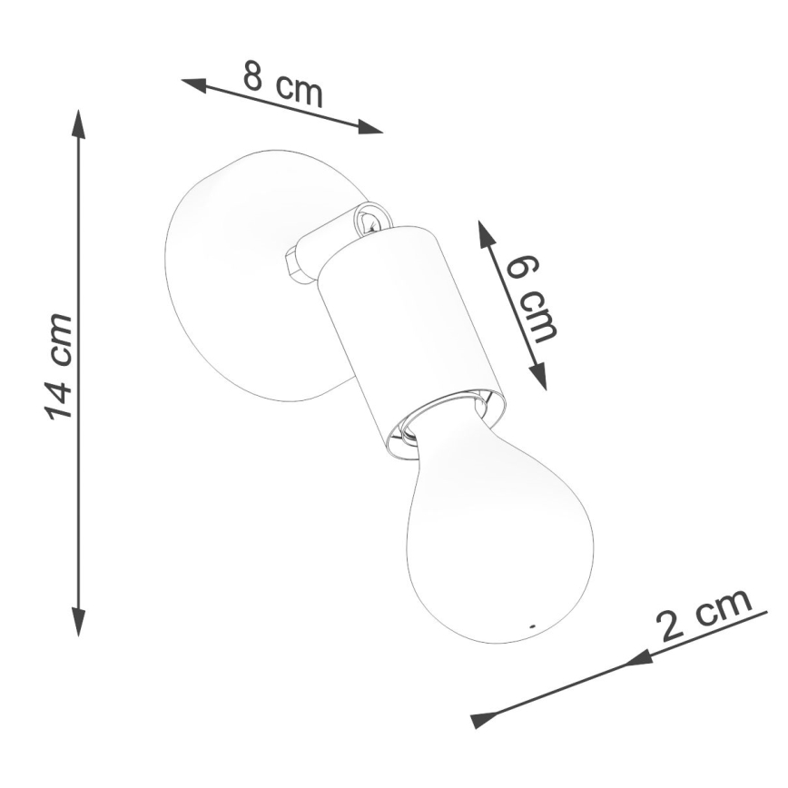 Επιτοίχιο φωτιστικό σημείου FORNES 1xE27/60W/230V μαύρο