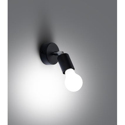 Επιτοίχιο φωτιστικό σημείου FORNES 1xE27/60W/230V μαύρο