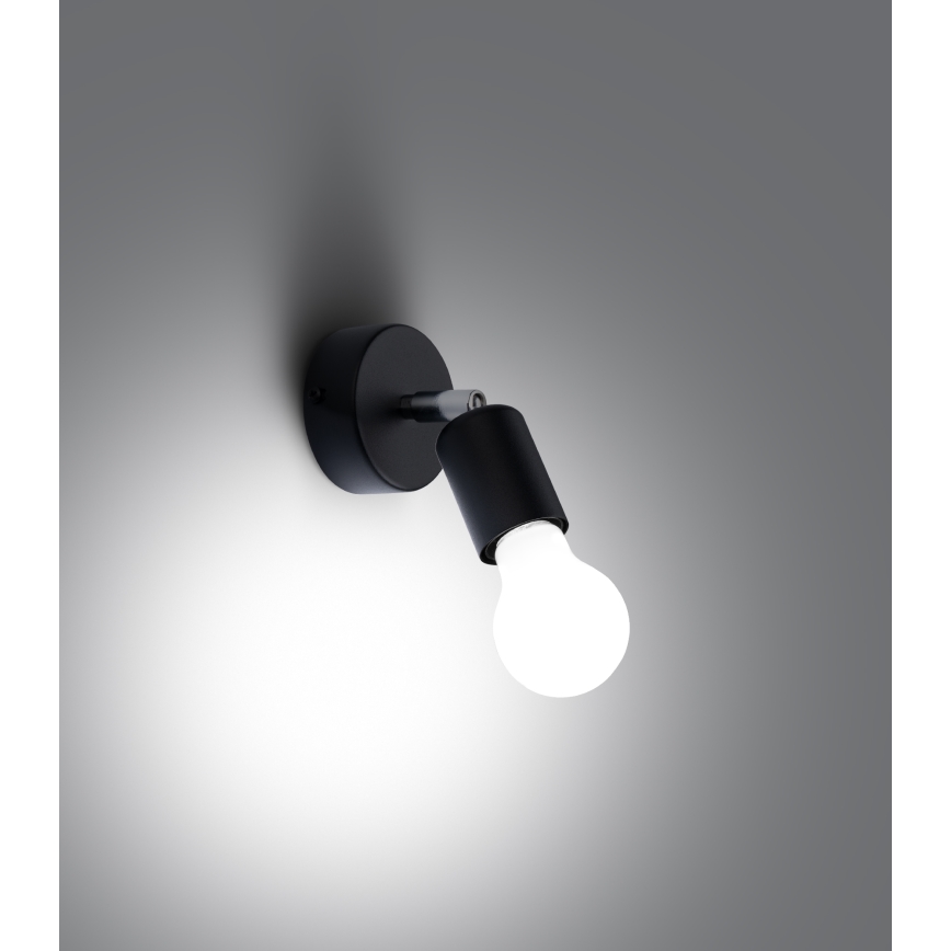 Επιτοίχιο φωτιστικό σημείου FORNES 1xE27/60W/230V μαύρο