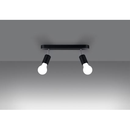 Σποτ φωτιστικό FORNES 2xE27/60W/230V μαύρο