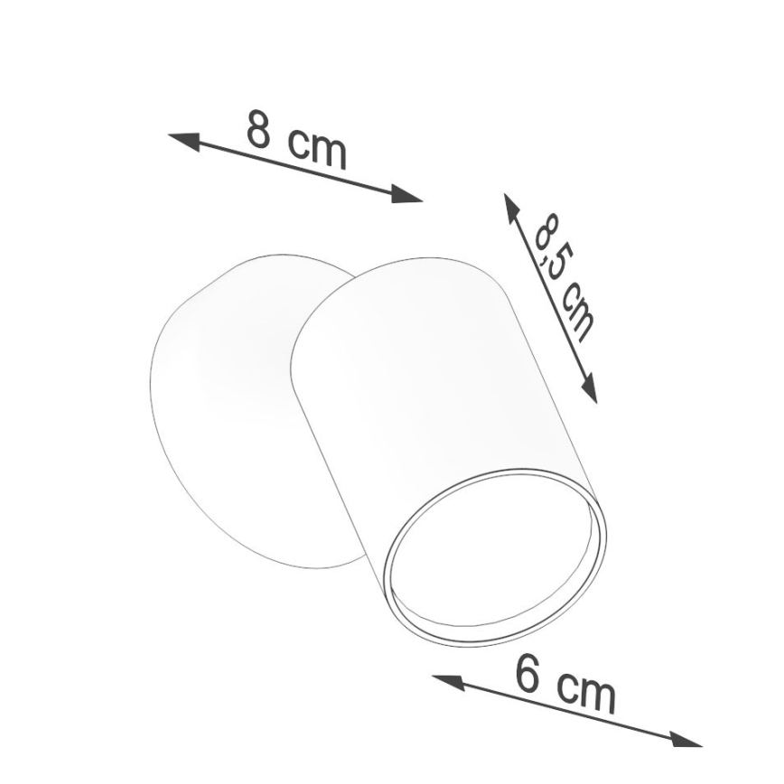 Επιτοίχιο φωτιστικό σημείου LEMMI 1xGU10/40W/230V λευκό