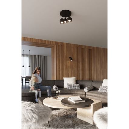 Επιτοίχιο φωτιστικό SAVAR 1xE27/60W/230V μαύρο