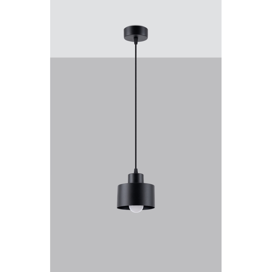 Κρεμαστό φωτιστικό οροφής μονόφωτο  SAVAR 1xE27/60W/230V μαύρο