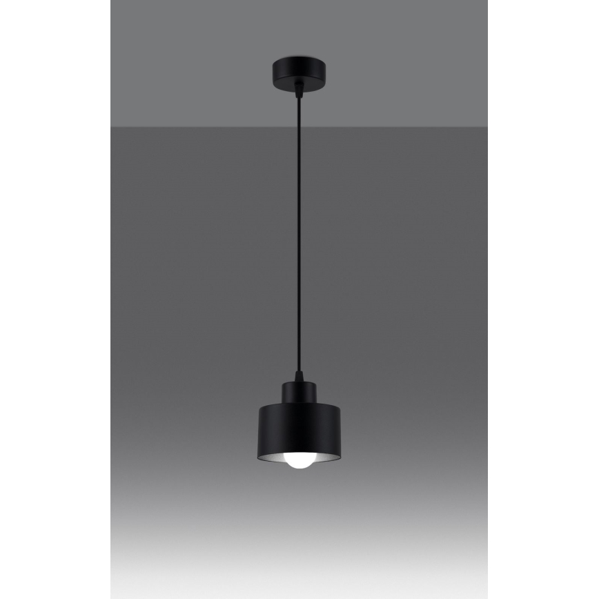 Κρεμαστό φωτιστικό οροφής μονόφωτο  SAVAR 1xE27/60W/230V μαύρο