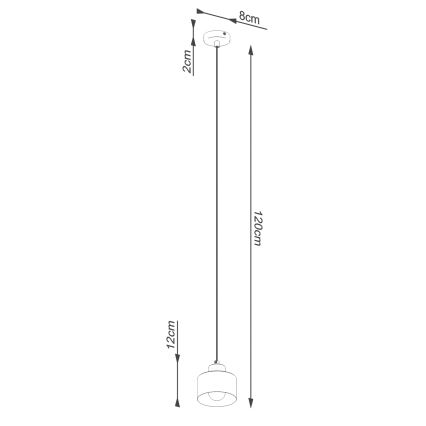 Κρεμαστό φωτιστικό οροφής μονόφωτο  SAVAR 1xE27/60W/230V μαύρο