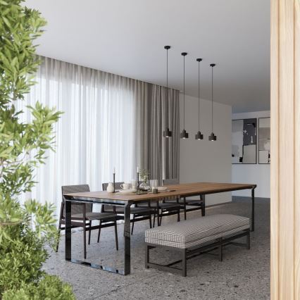Φωτιστικό οροφής με καλώδιο SAVAR 1xE27/60W/230V μαύρο