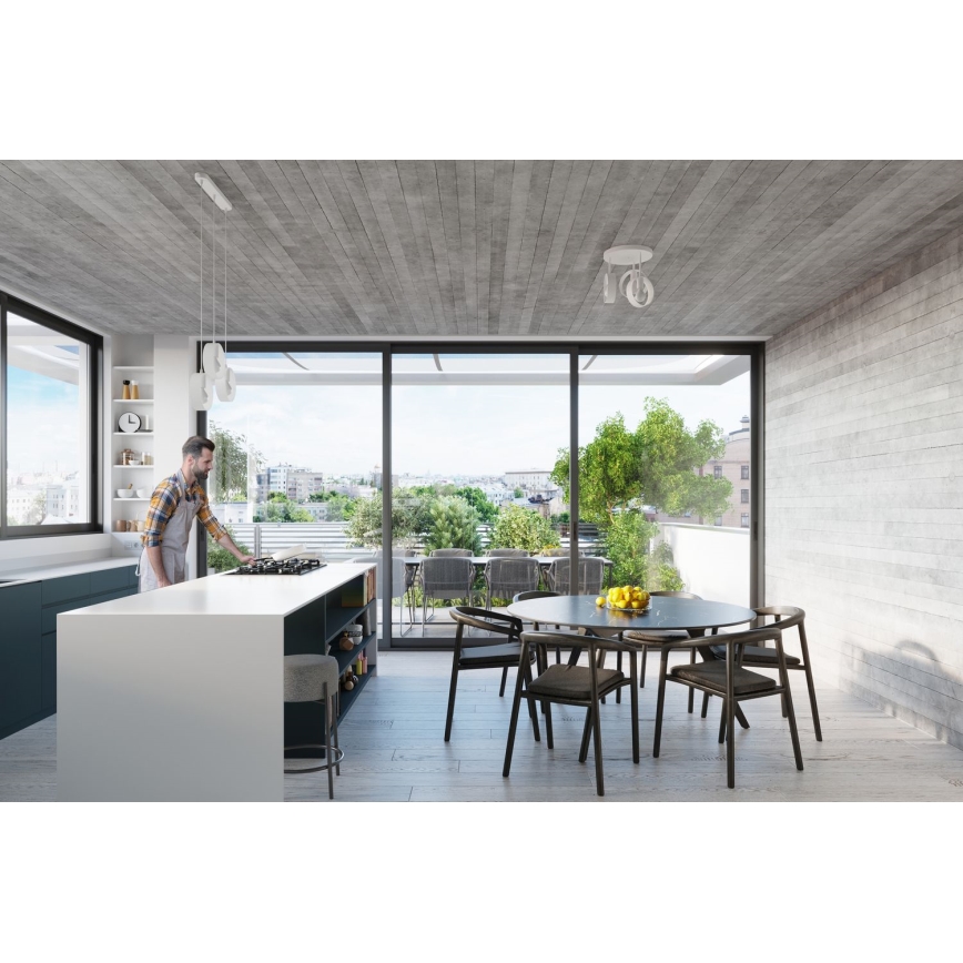 Φωτιστικό οροφής με καλώδιο TITRAN 1xE27/60W/230V λευκό