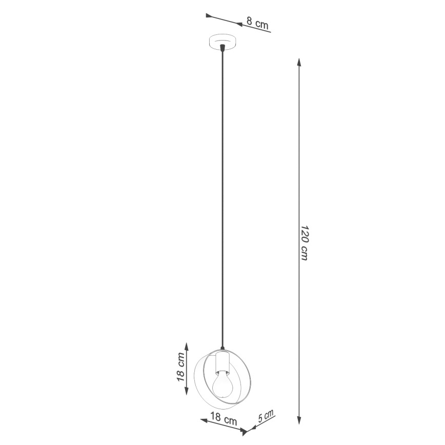 Φωτιστικό οροφής με καλώδιο TITRAN 1xE27/60W/230V λευκό
