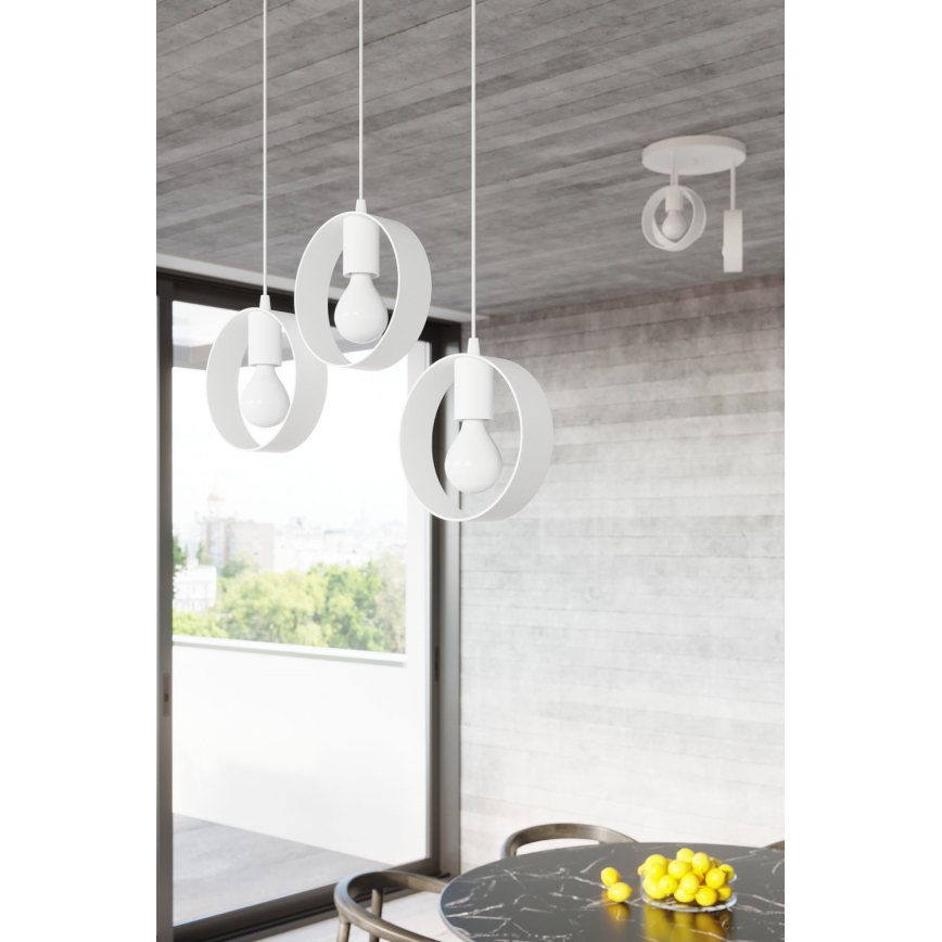 Κρεμαστό φωτιστικό οροφής TITRAN 1xE27/60W/230V λευκό