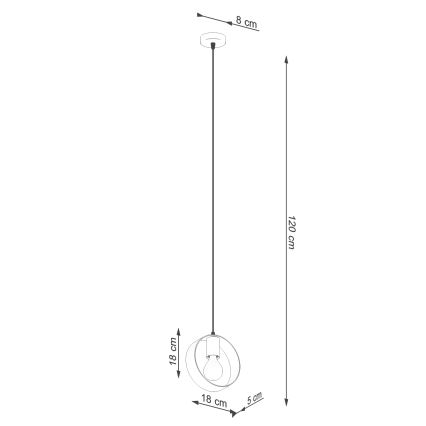 Κρεμαστό φωτιστικό οροφής TITRAN 1xE27/60W/230V λευκό