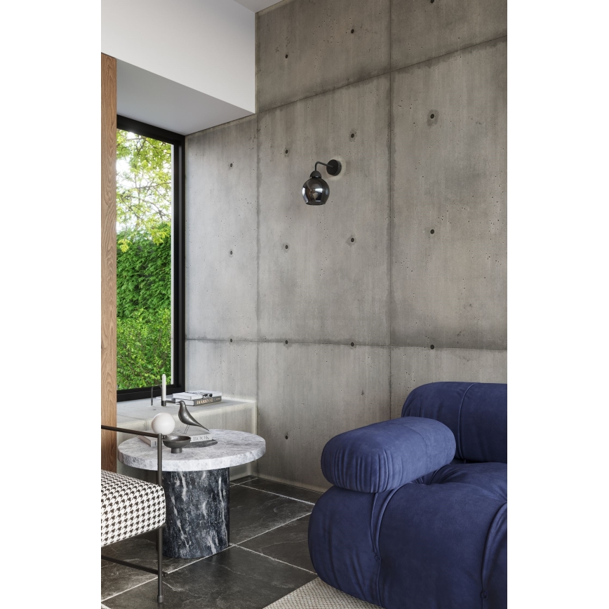 Επιτοίχιο φωτιστικό ALINO 1xE27/60W/230V μαύρο