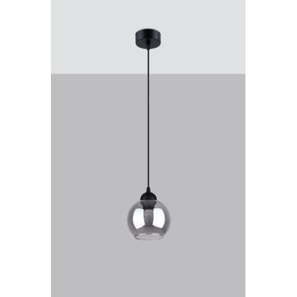 Κρεμαστό φωτιστικό οροφής ALINO 1xE27/60W/230V μαύρο