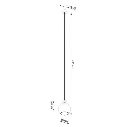 Κρεμαστό φωτιστικό οροφής ALINO 1xE27/60W/230V μαύρο