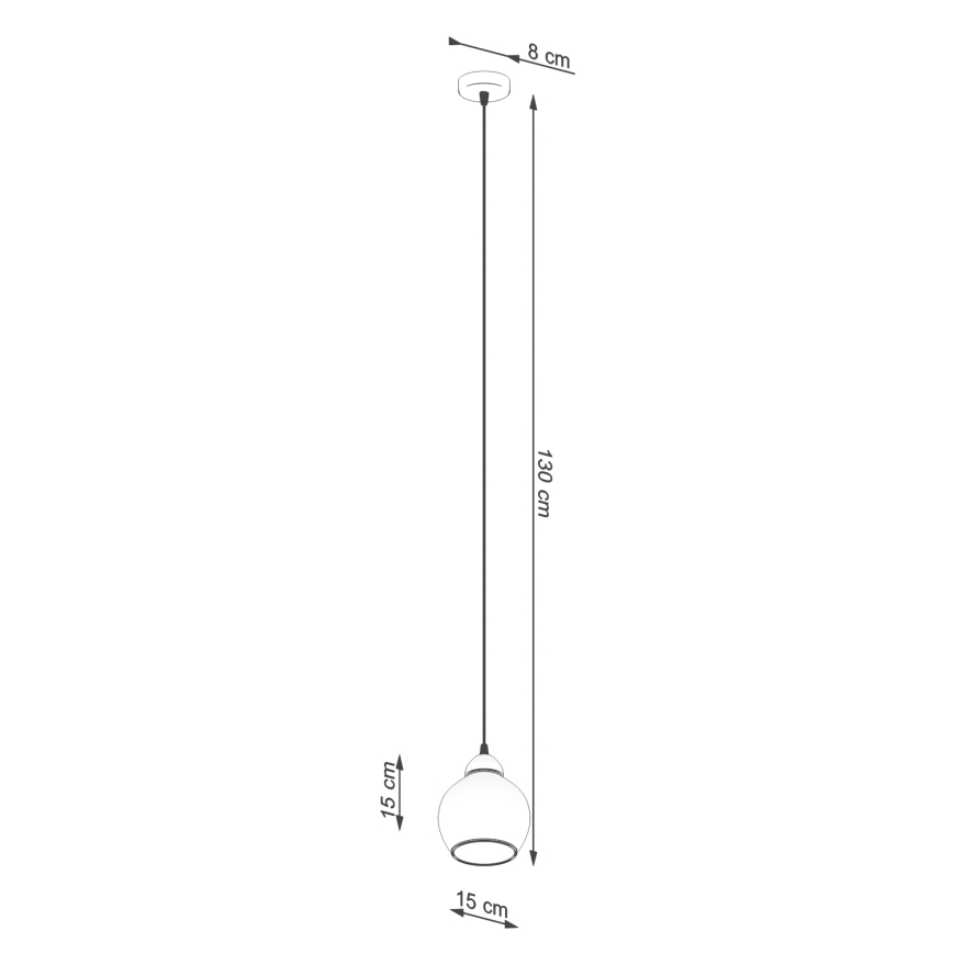 Φωτιστικό οροφής με καλώδιο ALINO 1xE27/60W/230V μαύρο