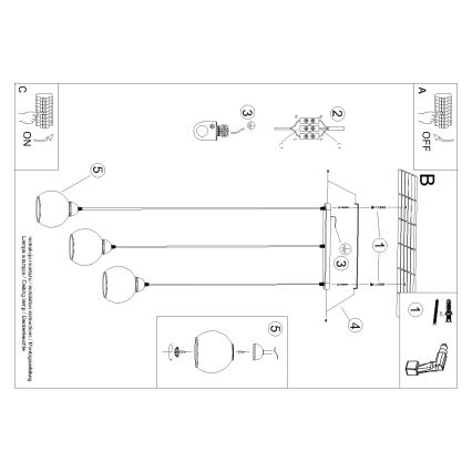 Κρεμαστό φωτιστικό οροφής ράγα ALINO 3xE27/60W/230V μαύρο