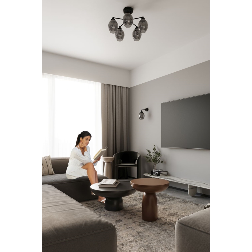 Επιτοίχιο φωτιστικό FILLAN 1xE27/60W/230V μαύρο