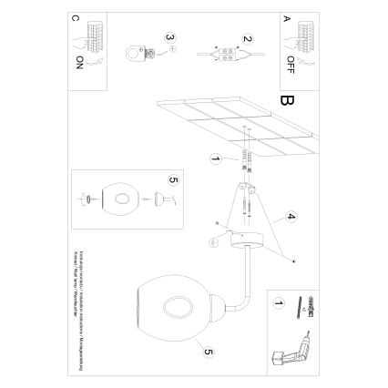 Λάμπα τοίχου FILLAN 1xE27/60W/230V μαύρο