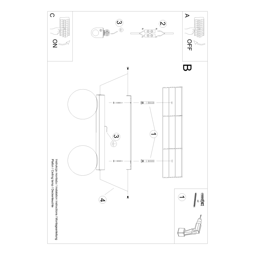 Φωτιστικό οροφής YOLI 2xG9/12W/230V λευκό