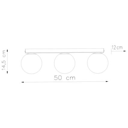 Φωτιστικό οροφής YOLI 3xG9/12W/230V λευκό