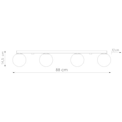 Φωτιστικό οροφής YOLI 4xG9/12W/230V λευκό