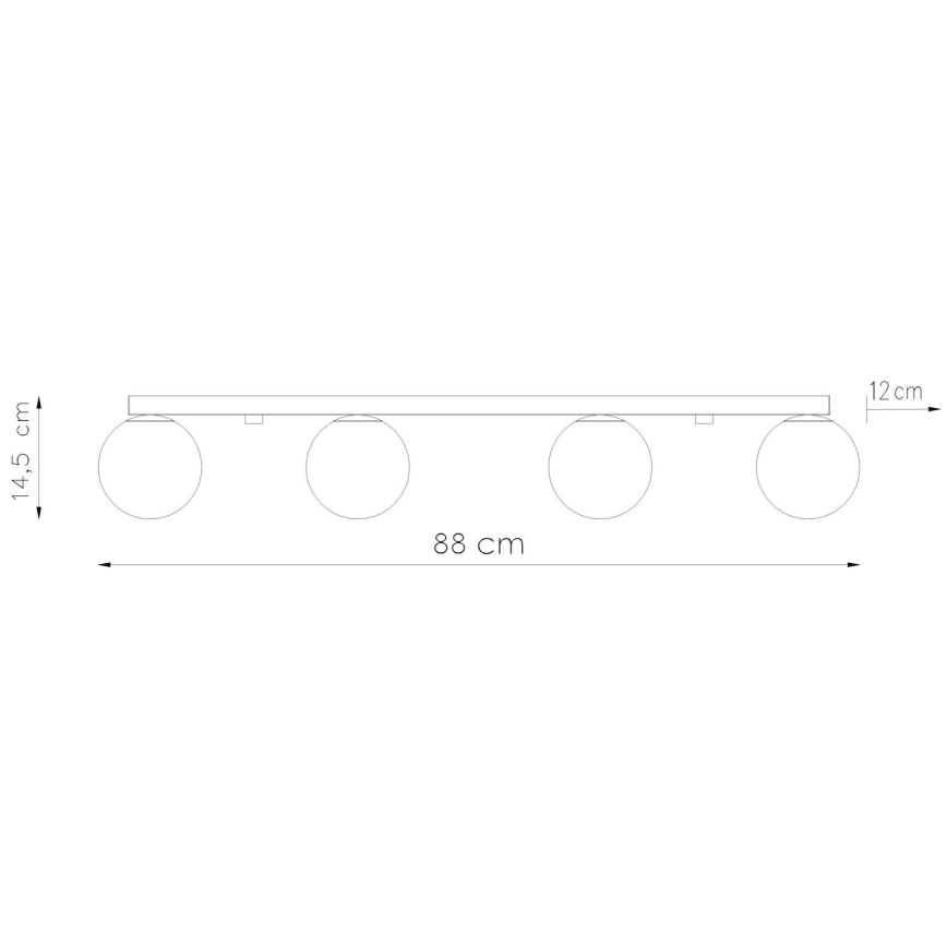 Φωτιστικό οροφής YOLI 4xG9/12W/230V λευκό
