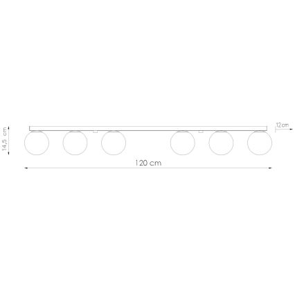 Φωτιστικό οροφής YOLI 6xG9/12W/230V λευκό