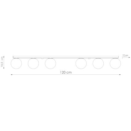 Φωτιστικό οροφής YOLI 6xG9/12W/230V λευκό