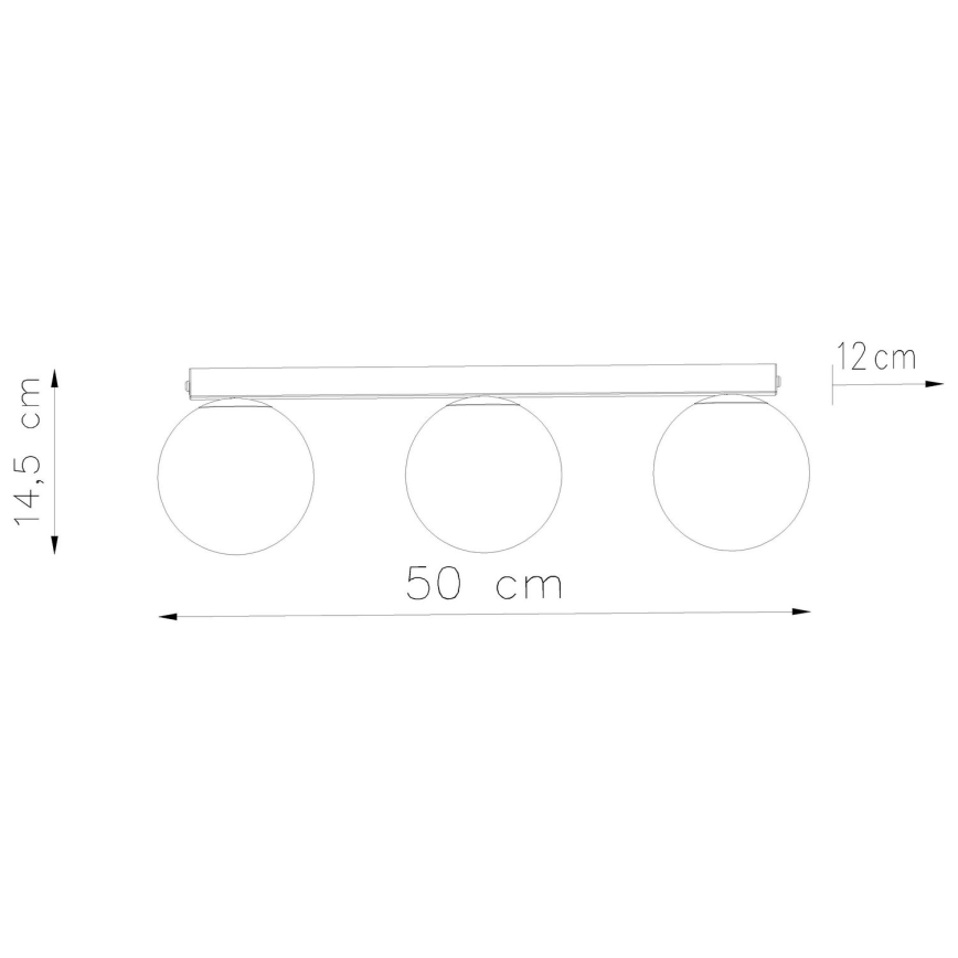 Φωτιστικό οροφής YOLI 3xG9/12W/230V μαύρο