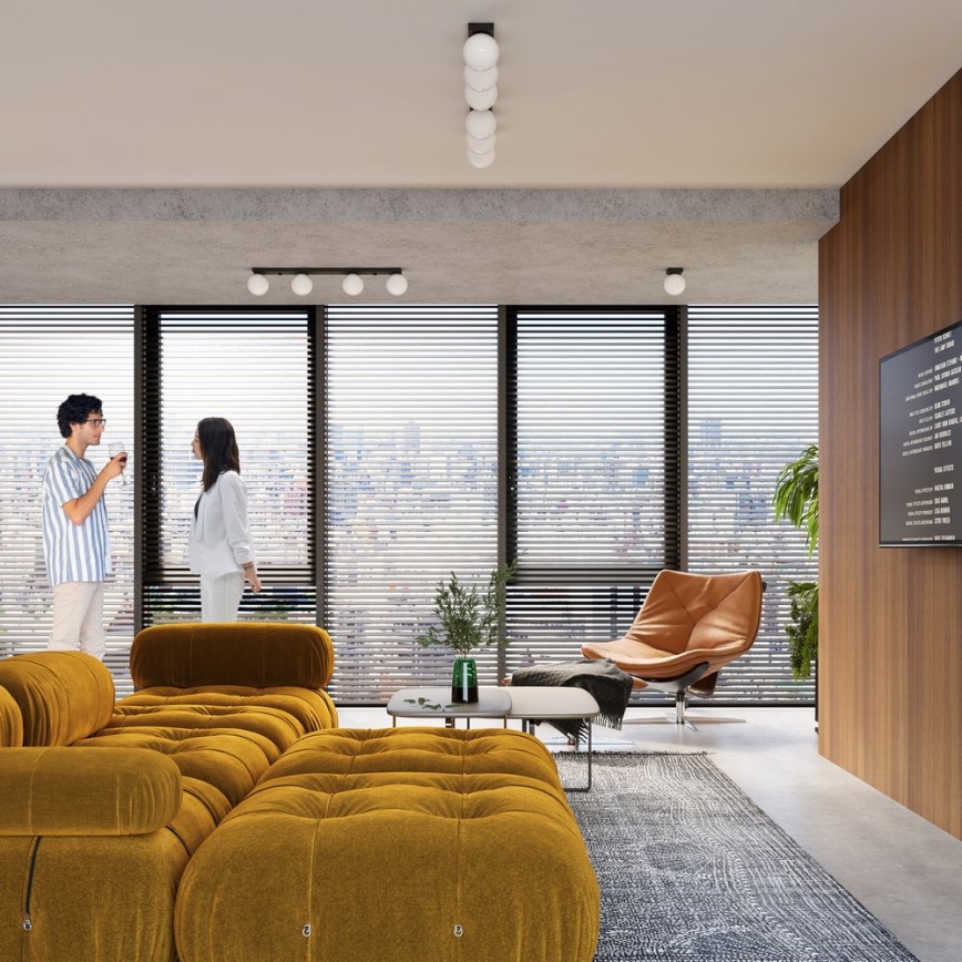 Οροφιαίο φωτιστικό YOLI 6xG9/12W/230V μαύρο