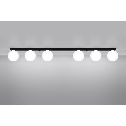 Οροφιαίο φωτιστικό YOLI 6xG9/12W/230V μαύρο