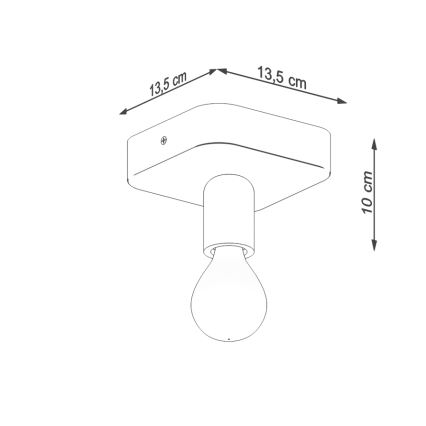 Φωτιστικό σποτ TAVO 1xE27/15W/230V τσιμέντο