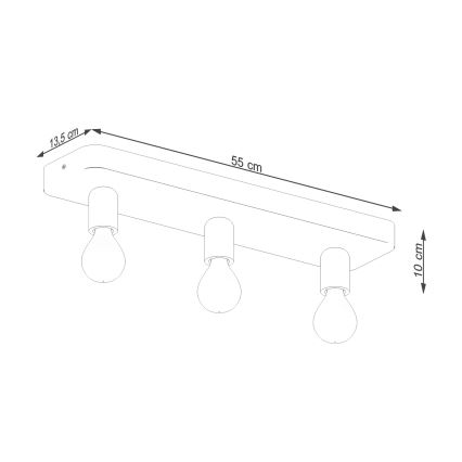 Φωτιστικό σποτ TAVO 3xE27/15W/230V τσιμέντο