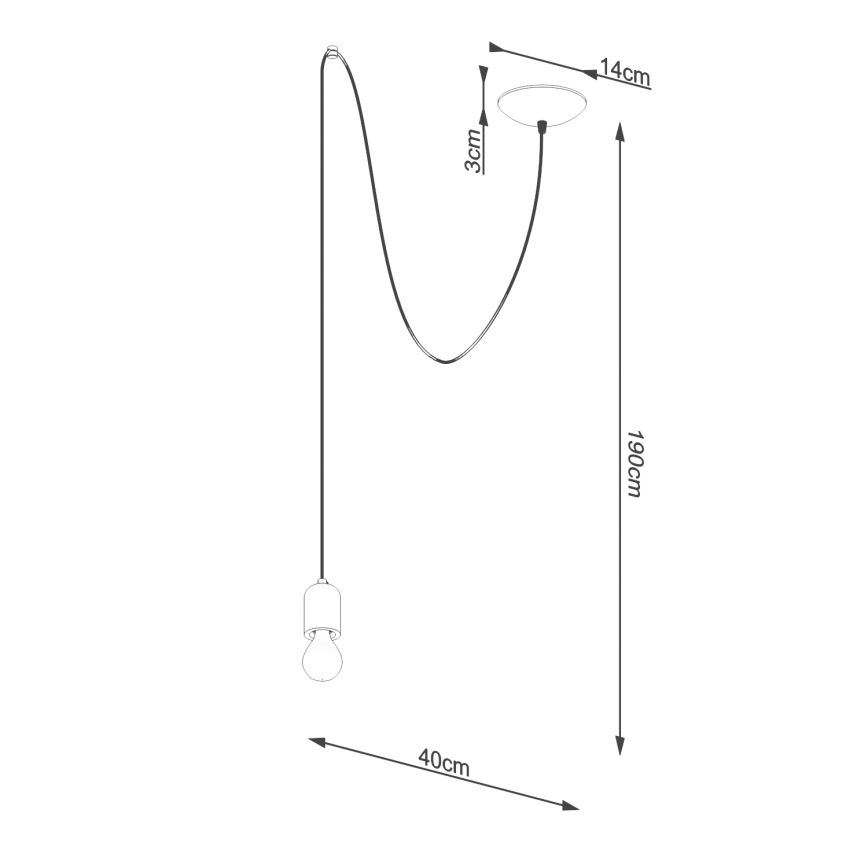 Κρεμαστό φωτιστικό οροφής NESO 1xE27/15W/230V spider τσιμέντο
