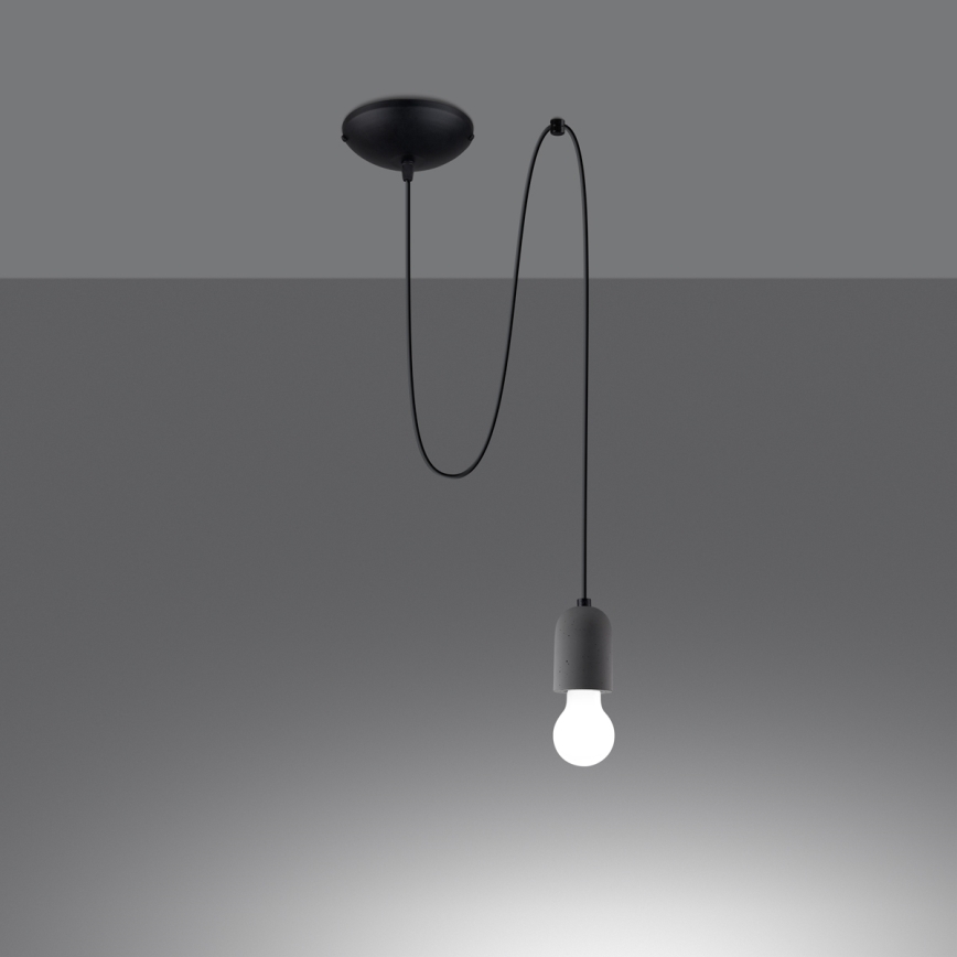 Κρεμαστό φωτιστικό οροφής NESO 1xE27/15W/230V spider τσιμέντο
