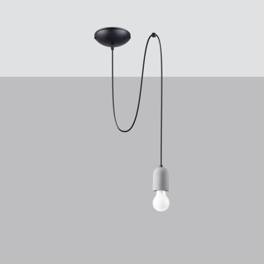 Κρεμαστό φωτιστικό οροφής NESO 1xE27/15W/230V spider τσιμέντο
