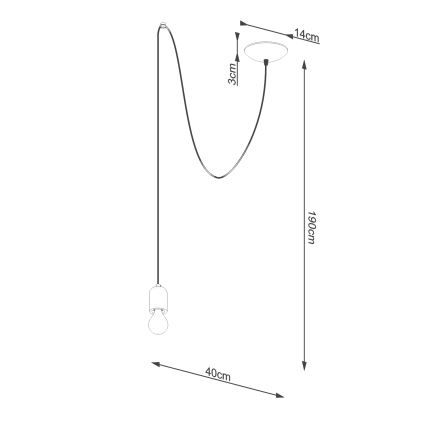 Κρεμαστό φωτιστικό οροφής NESO 1xE27/15W/230V spider τσιμέντο