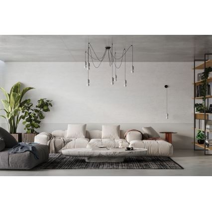 Κρεμαστό φωτιστικό οροφής NESO 7xE27/15W/230V spider τσιμέντο