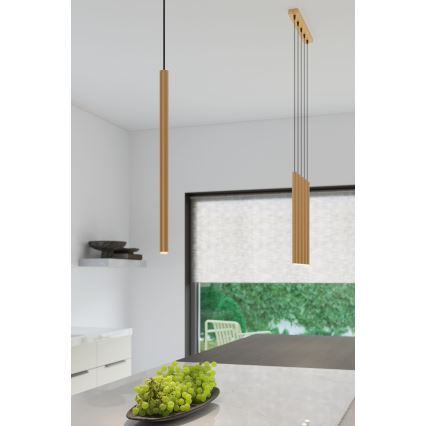 Πολύφωτο με συρματόσχοινο PASTELO 1xG9/8W/230V χρυσαφί