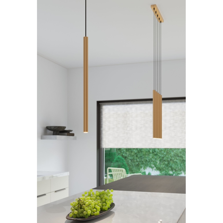 Πολύφωτο με συρματόσχοινο PASTELO 1xG9/8W/230V χρυσαφί