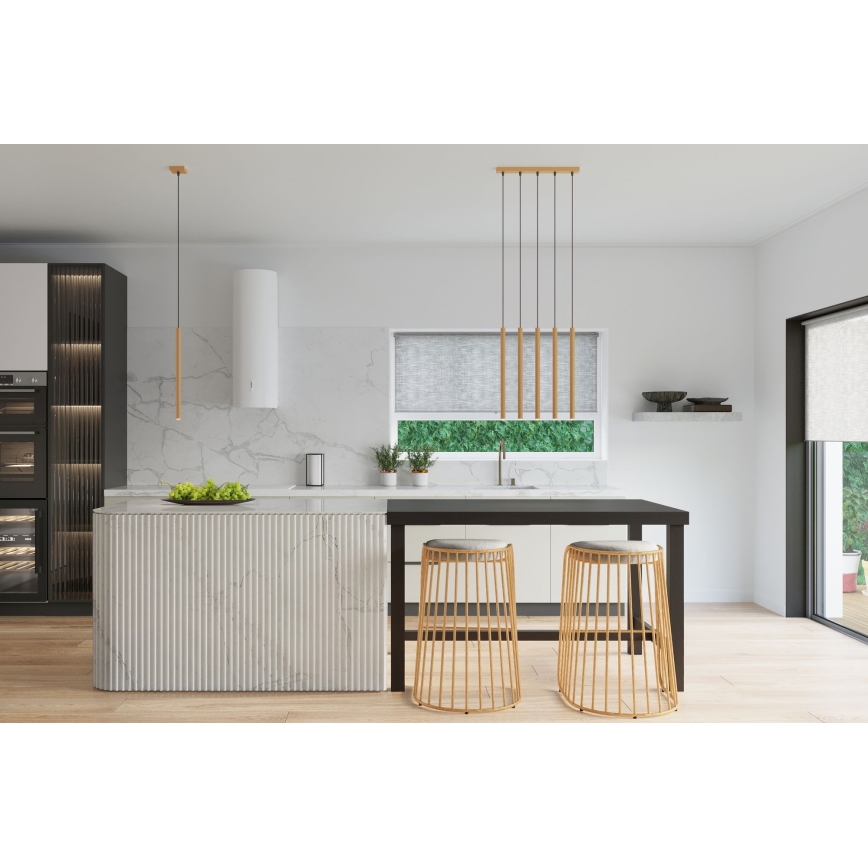 Πολύφωτο με συρματόσχοινο PASTELO 1xG9/8W/230V χρυσαφί