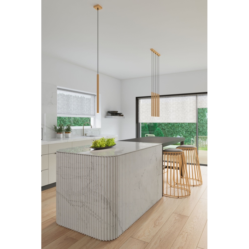 Πολύφωτο με συρματόσχοινο PASTELO 1xG9/8W/230V χρυσαφί