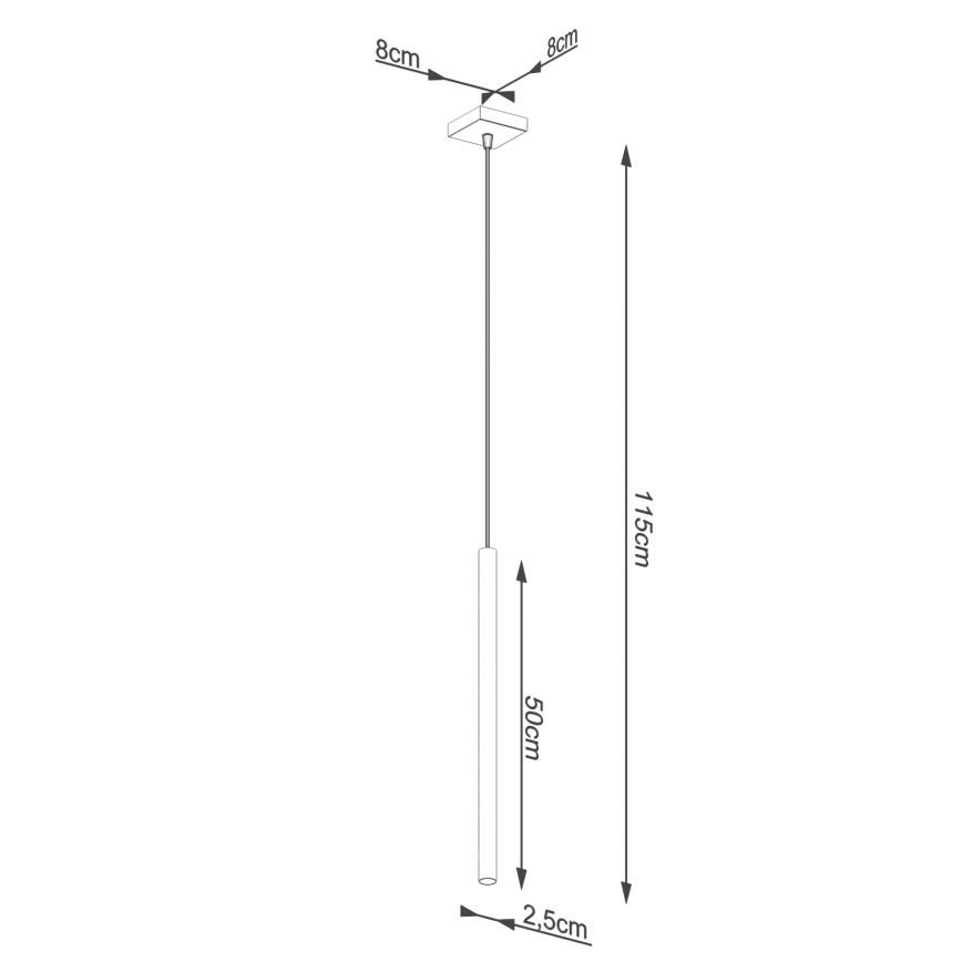 Πολύφωτο με συρματόσχοινο PASTELO 1xG9/8W/230V χρυσαφί