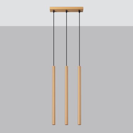 Πολύφωτο με συρματόσχοινο PASTELO 3xG9/8W/230V χρυσαφί