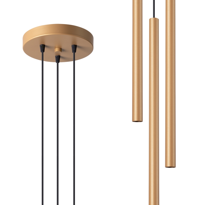 Πολύφωτο με συρματόσχοινο PASTELO 3xG9/8W/230V χρυσαφί